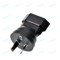 IEC Type I Australia New Zealand China Plug Adapter, Ultra Compact Light Weight - AU 2Pin to EU Type C 4.0 Travel Adaptor Plug