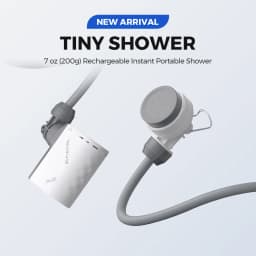 FLEXTAIL Portable Shower Pump, IPX7 Waterproof Pump Head and Hose Set, Rechargeable Water Pump for Camping, Outdoor Shower
