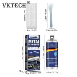 100g Liquid Metal Filler A+B Set Adhesive Metal Bonding Repair For Cast Iron Radiator Cold Weld High Heat Resistant Repair Paste