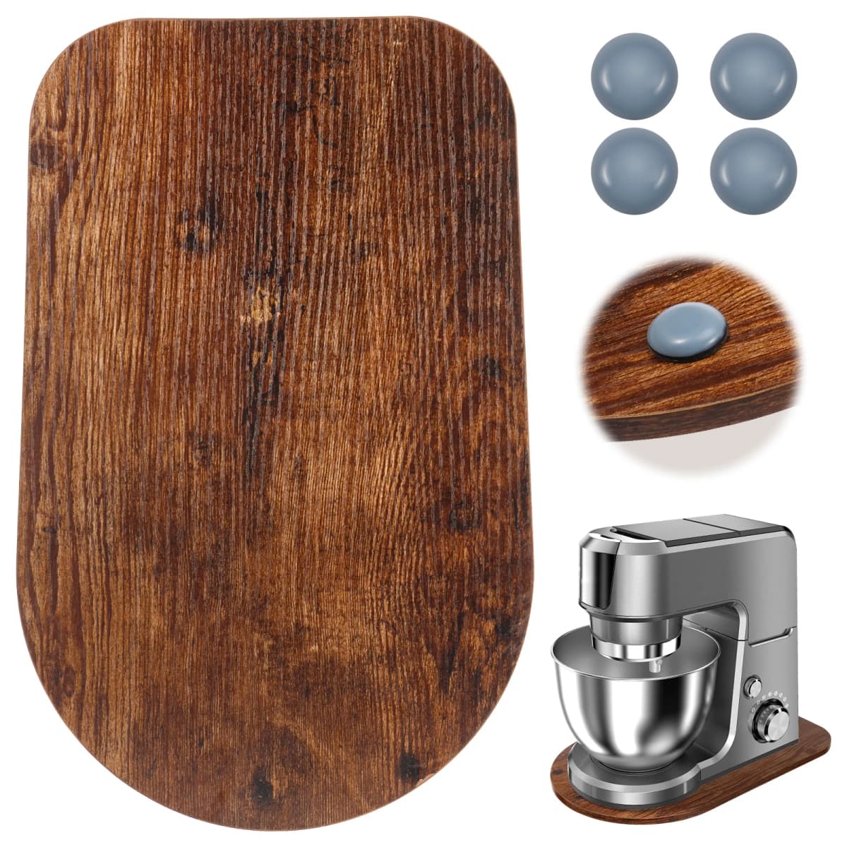 1 Pc Wood/Acrylic Mixer Slider Mat Mixer Appliance Slider Tray Easy to Move Mixer Appliance Slider Trays for Kitchen Countertop