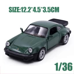 1/36 Porsche 911 Turbo Racing Car Model Toy Simulated Alloy Miniature Diecast Pull Back Collect Kid Birthday Gift Ornament Recom