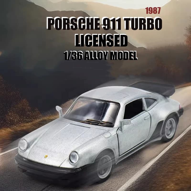 1/36 Porsche 911 Turbo Racing Car Model Toy Simulated Alloy Miniature Diecast Pull Back Collect Kid Birthday Gift Ornament Recom