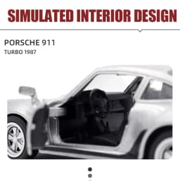 1/36 Porsche 911 Turbo Racing Car Model Toy Simulated Alloy Miniature Diecast Pull Back Collect Kid Birthday Gift Ornament Recom