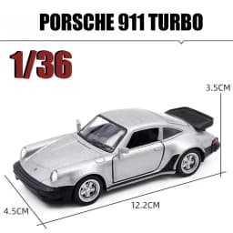 1/36 Porsche 911 Turbo Racing Car Model Toy Simulated Alloy Miniature Diecast Pull Back Collect Kid Birthday Gift Ornament Recom