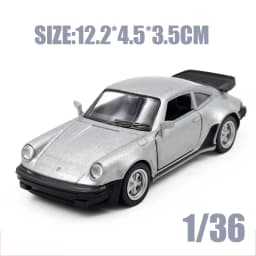 1/36 Porsche 911 Turbo Racing Car Model Toy Simulated Alloy Miniature Diecast Pull Back Collect Kid Birthday Gift Ornament Recom