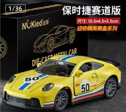 1/36 Porsche 911 Turbo Racing Car Model Toy Simulated Alloy Miniature Diecast Pull Back Collect Kid Birthday Gift Ornament Recom