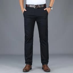 2026 Summer Thin Korean Style Business Casual Trousers for Men Stretch Soft Straight Leg Loose Fashionable Casual Pants Male