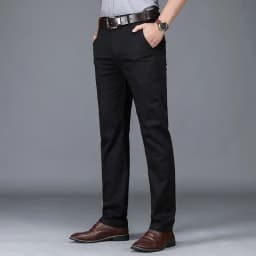 2026 Summer Thin Korean Style Business Casual Trousers for Men Stretch Soft Straight Leg Loose Fashionable Casual Pants Male