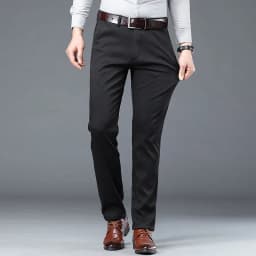 2026 Summer Thin Korean Style Business Casual Trousers for Men Stretch Soft Straight Leg Loose Fashionable Casual Pants Male