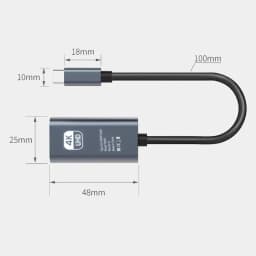 4K 60Hz Type C to HDMI Adapter USB 3.1 HUB HDTV Converter Cable for iPhone 15 TV Converter for PC MacBook iPad Samsung Laptop
