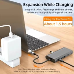 USB C HUB 4K 30Hz Type-C to HDMI-compatible USB 3.0 Adapter 11 in 1 Type C HUB Dock PD 87W USB C Splitter for MacBook Pro Air