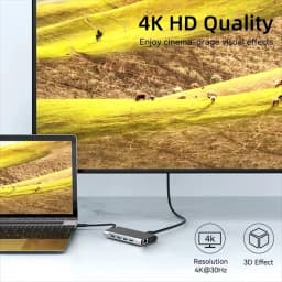 USB C HUB 4K 30Hz Type-C to HDMI-compatible USB 3.0 Adapter 11 in 1 Type C HUB Dock PD 87W USB C Splitter for MacBook Pro Air