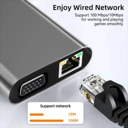 USB C HUB 4K 30Hz Type-C to HDMI-compatible USB 3.0 Adapter 11 in 1 Type C HUB Dock PD 87W USB C Splitter for MacBook Pro Air