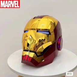 Iron Man Mk50 Helmet Automatic 1:1 Machine Avengers Cosplay Electric Open Close English Voice Remote Control Toy Christmas Gift