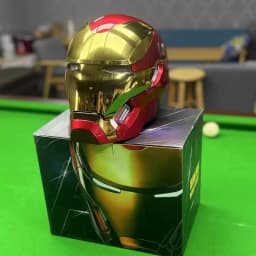Iron Man Mk50 Helmet Automatic 1:1 Machine Avengers Cosplay Electric Open Close English Voice Remote Control Toy Christmas Gift