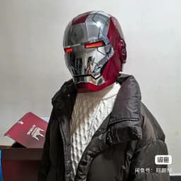 Iron Man Mk50 Helmet Automatic 1:1 Machine Avengers Cosplay Electric Open Close English Voice Remote Control Toy Christmas Gift