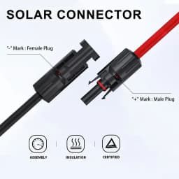 236inch/6M Solar Panel Extension Cable 14AWG Solar Extension Cable Kit With Female Male Connectors For RV Power Station