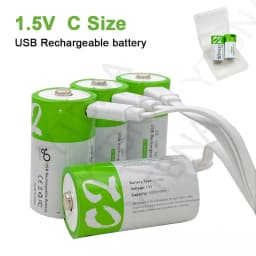 1.5V 5000mWh LR14 C Size Li-po Rechargeable Battery Type-C Ultra-Fast USB Charging Lithium Battery For Flashlight Gas Cooker