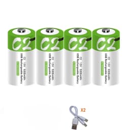 1.5V 5000mWh LR14 C Size Li-po Rechargeable Battery Type-C Ultra-Fast USB Charging Lithium Battery For Flashlight Gas Cooker