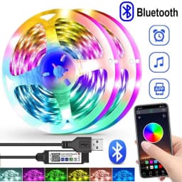 RGB LED Strip Lights USB Smart Bluetooth APP Control Led Flexible Lamp Tape for Room Decoration TV Backlight Diode Decorations