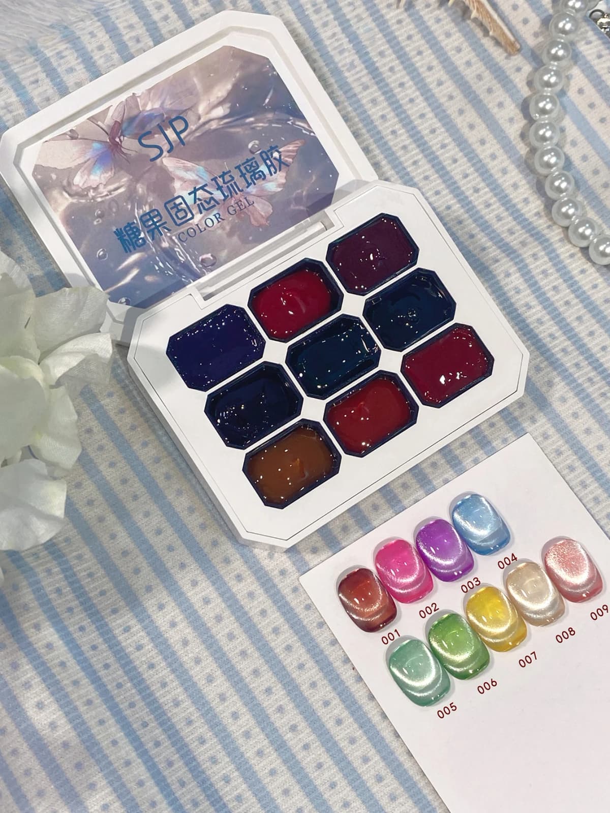 9 Colors High Gloss Jelly Glass Gel Nail Polish Translucent Painting Nail Polish Glossy Nail Art Semi-Permanent UV for Nail