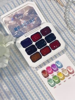 9 Colors High Gloss Jelly Glass Gel Nail Polish Translucent Painting Nail Polish Glossy Nail Art Semi-Permanent UV for Nail
