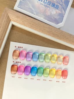 9 Colors High Gloss Jelly Glass Gel Nail Polish Translucent Painting Nail Polish Glossy Nail Art Semi-Permanent UV for Nail