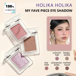HOLIKA HOLIKA MY FAVE PIECE EYE SHADOW,Silky Smooth Texture,Pearly Lustre Glow,Fine Mill Ground,Korean Cosmetic,Korean Makeup