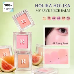 Holika Holika My Fave Piece Balm,Cheek Eye Hybrid Paste,Satin Sheen Look,Glossy Yet Matte Mix,Korean Cosmetic,Korean Makeup