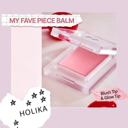 Holika Holika My Fave Piece Balm,Cheek Eye Hybrid Paste,Satin Sheen Look,Glossy Yet Matte Mix,Korean Cosmetic,Korean Makeup