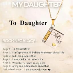 Mi Pequeña Estrella Book Necklaces Daughter Son My Little Star Openable Book Pendant Spanish Mi Campeón Necklace German Jewelry