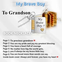 Mi Pequeña Estrella Book Necklaces Daughter Son My Little Star Openable Book Pendant Spanish Mi Campeón Necklace German Jewelry