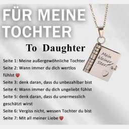 Mi Pequeña Estrella Book Necklaces Daughter Son My Little Star Openable Book Pendant Spanish Mi Campeón Necklace German Jewelry