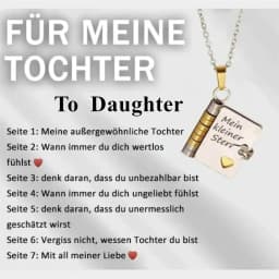 Mi Pequeña Estrella Book Necklaces Daughter Son My Little Star Openable Book Pendant Spanish Mi Campeón Necklace German Jewelry