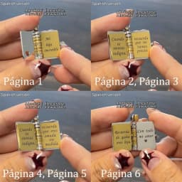 Mi Pequeña Estrella Book Necklaces Daughter Son My Little Star Openable Book Pendant Spanish Mi Campeón Necklace German Jewelry