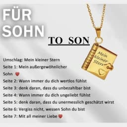 Mi Pequeña Estrella Book Necklaces Daughter Son My Little Star Openable Book Pendant Spanish Mi Campeón Necklace German Jewelry