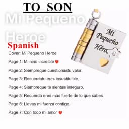 Mi Pequeña Estrella Book Necklaces Daughter Son My Little Star Openable Book Pendant Spanish Mi Campeón Necklace German Jewelry