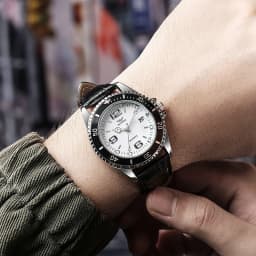 Fashion Calendar Men Business Watches Leather Strap Quartz Wristwatch for Male Clock Reloj Hombre (without box)