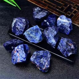 Natural Quartz Crystal Blue Sodalite, Mineral Reiki Healing Raw Stone, Energy Ore Demagnetization, Spiritual Meditation Gem
