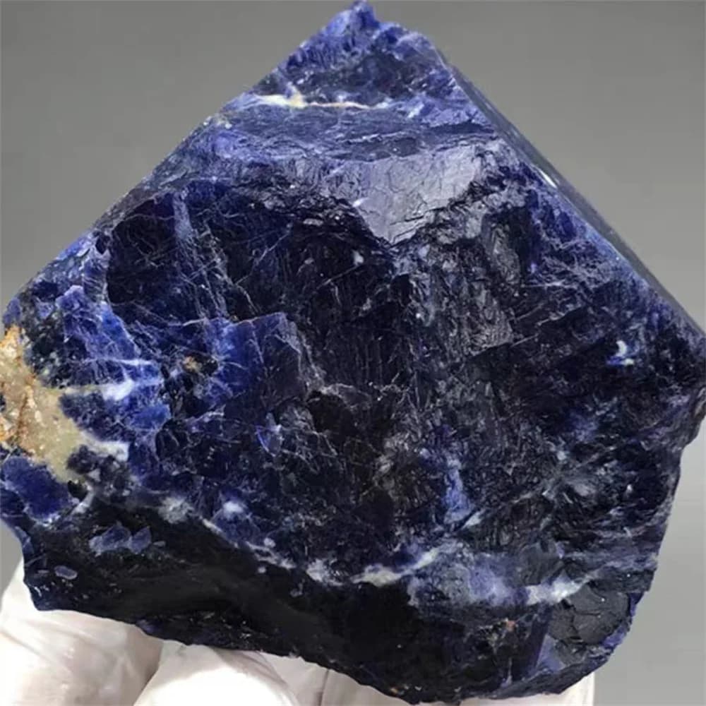 Natural Quartz Crystal Blue Sodalite, Mineral Reiki Healing Raw Stone, Energy Ore Demagnetization, Spiritual Meditation Gem