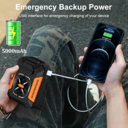 5000Mah Waist Fan Portable Hanging Neck Fan Wearable Shirt Fan With 3 Speed Personal Cool Clip Belt Fan For Outdoor Travel