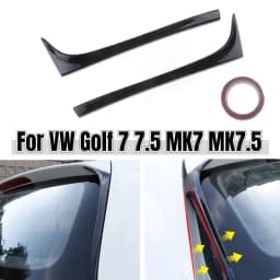 2pcs For VW Golf 7 7.5 MK7 MK7.5 2014-2018 Glossy Black ABS Rear Window Side Trunk Spoiler Canard Canards Splitter Accessories
