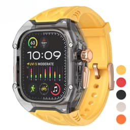Transparent Modification Kit For Apple Watch 11 10 987 46 45mm Strap Case for IWatch Series 44 40mm 654SE Rubber Band Refit Mod