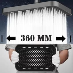 New 14in 36CM Big Panel Rainfall Shower Head Large Flow High Pressure Top Sprayer Supercharge Shower Head Bathroom Accessories