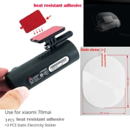 For 70mai 1S/M300  heat resistant adhesive for Dash Cam Heat Resistant Adhesive ,Suitable for 70mai Pro Car DVR 3pcs