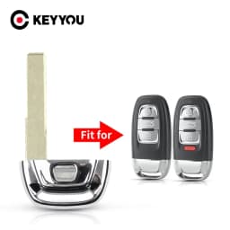 KEYYOU NEW For Audi A4l A3 A4 A5 A6 A8 Quattro Q5 Q7 A6 A8 Remote Key Shell Fob Key Case HU66 Uncut Blank Insert Blade