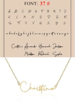 Custom Name Necklace Personalized Golden Choker Stainless Steel Necklaces For Women Man Customized Jewelry Couple Gift