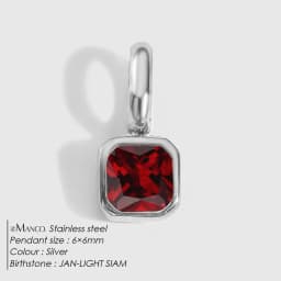 EMANCO Stainless Steel Classic Octagon Birthstone Charms 14K Gold Plated Pendant For DIY Jewelry Making Necklace
