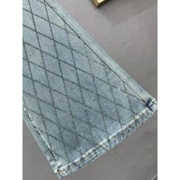 Korean Slim-fit Flared Denim Pants Female New Fashion Elastic High Waist European Goods Rhinestones Trousers Jeans Women Blue
