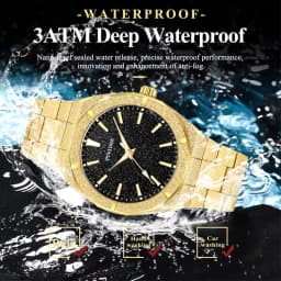 Men's Wristwatch Starry Frosted Men Quartz Watch Fashion And Luxury Gentleman Watches Golden Watch Waterproof Silver Accessories